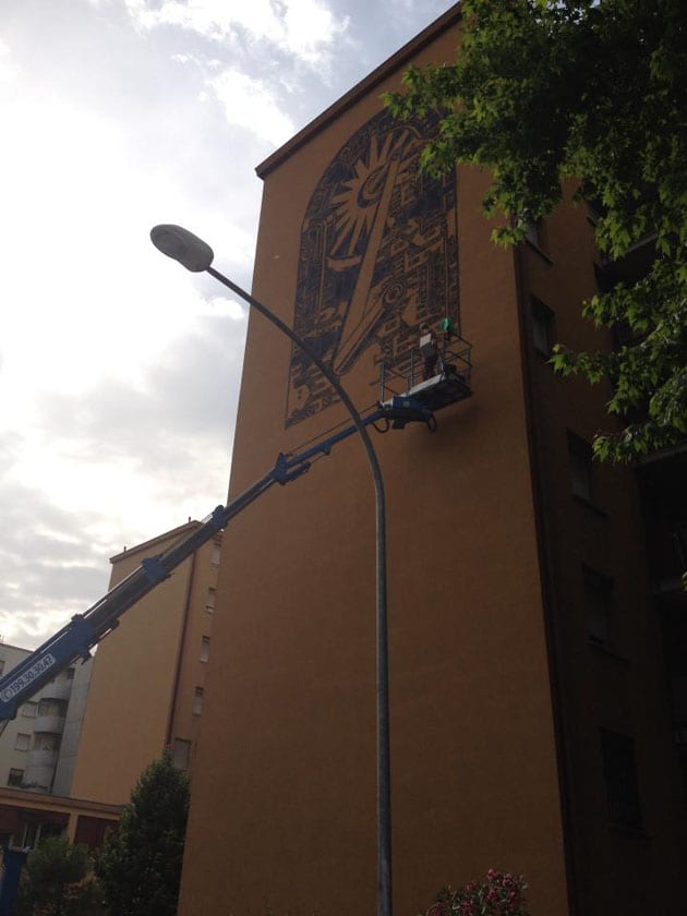 Mural M-City w Bolonii -3