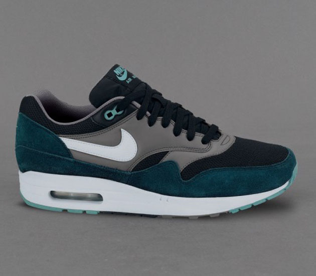 Nike Air Max 1 Essential - Black / White - Mid Turquoise - Cool Grey 1