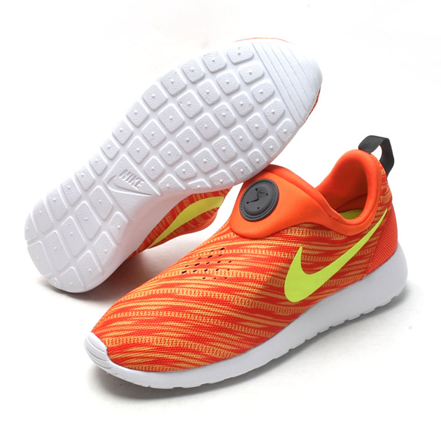 Nike Roshe Run Slip On GPX–Electro Orange-Atomic Mango-White-Volt-1