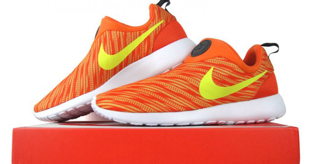 Nike Roshe Run Slip On GPX–Electro Orange-Atomic Mango-White-Volt-2