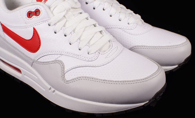 Nike Air Max 1 Leather-White-University Red-Neutral Grey-3