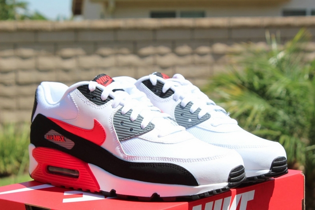 Nike Air Max 90-White-Challenge Red-Cool Grey-Black-1