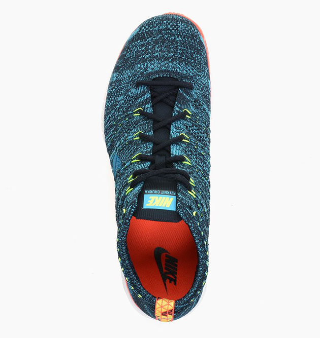 Nike Free Flyknit Chukka-Dark Obsidian-Blue Lagoon-Volt-Bright Cream-2