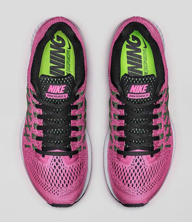 Nike Air Zoom Pegasus 32 WMNS-Pink Pow-Barely Volt-Ghost Green-Black-3