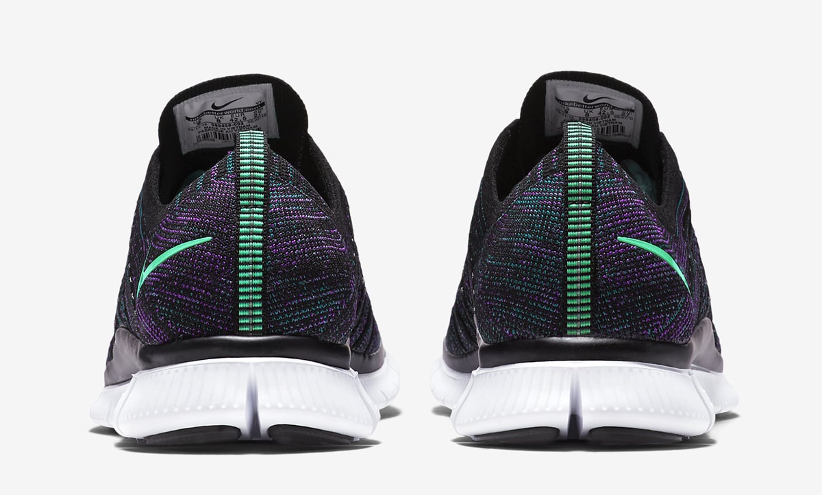 Nike Free Flyknit NSW-Black-Green Glow-Radiant Emerald-Vivid Purple-5