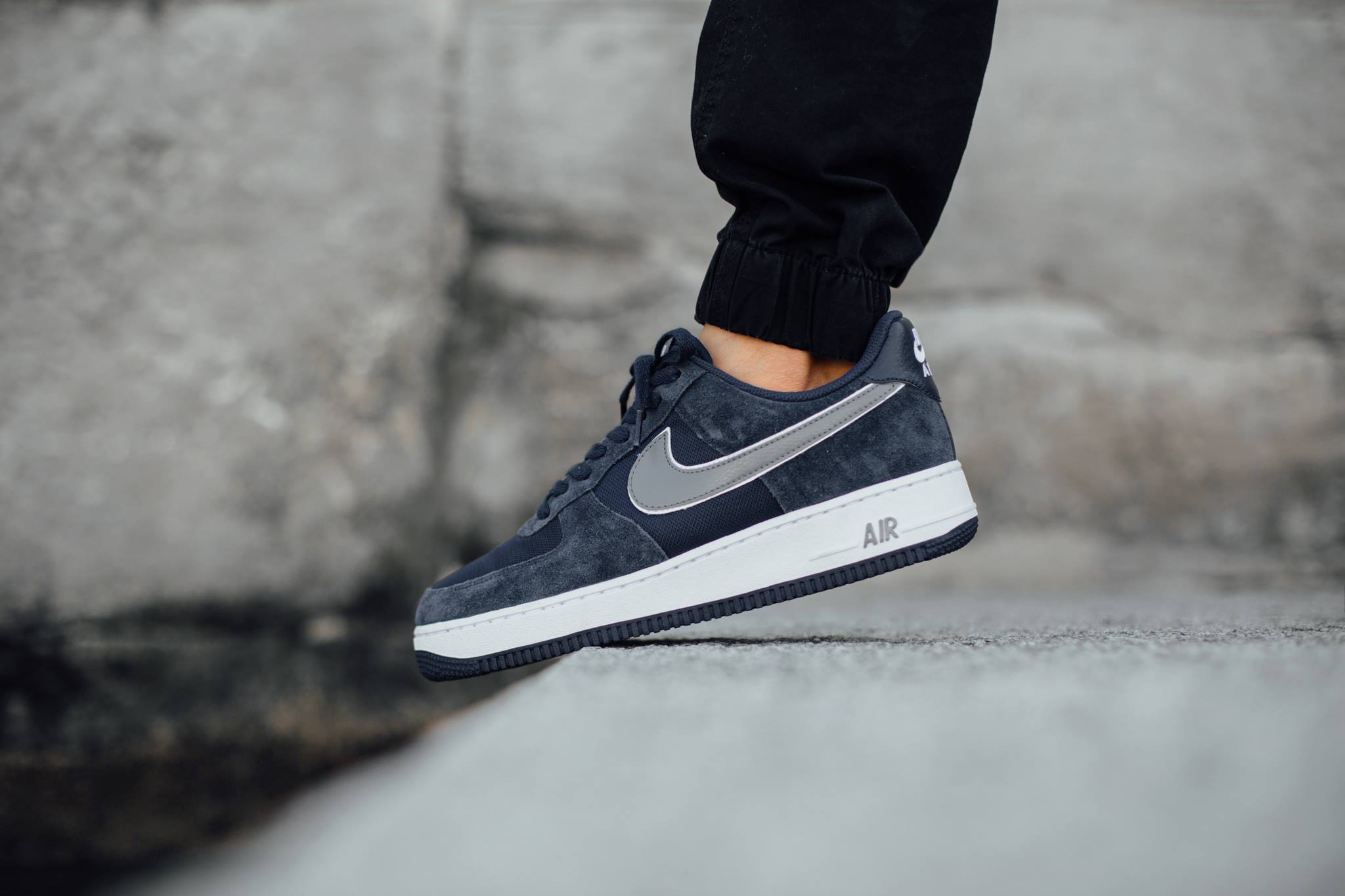 Nike Air Force 1 Low-Midnight Navy-Cool Grey-White-1