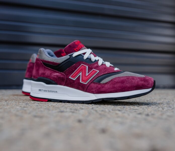 New Balance 997 - Burgundy / Grey - Red