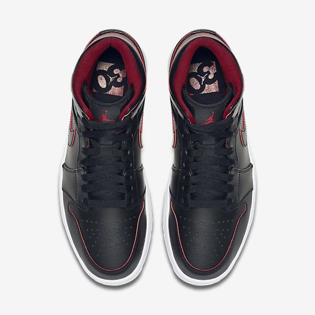 Air Jordan I Mid-Black-White-Gym Red-Black-4