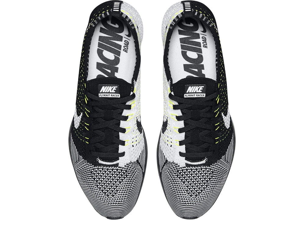 Nike Flyknit Racer-Black-White–Volt-5