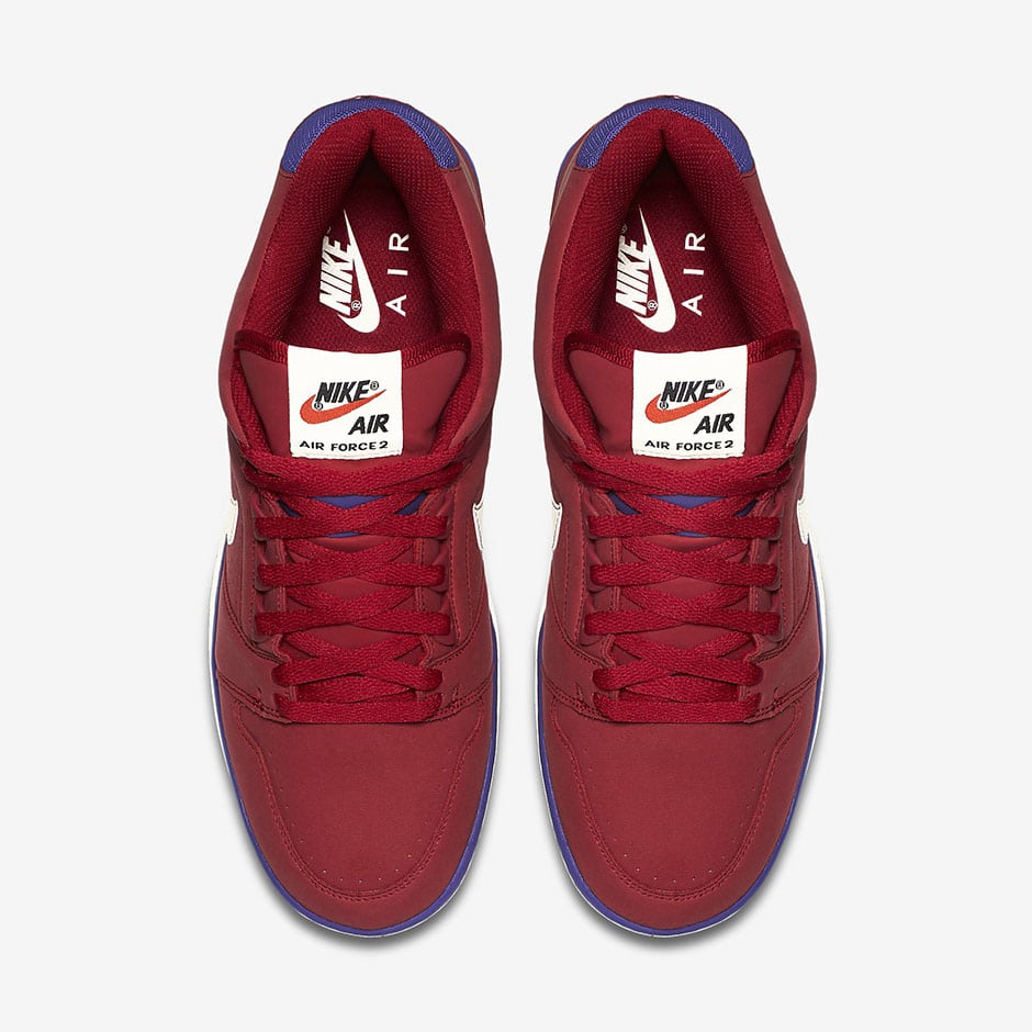 NIKE AIR FORCE II LOW-GYM RED AND BLACK-3
