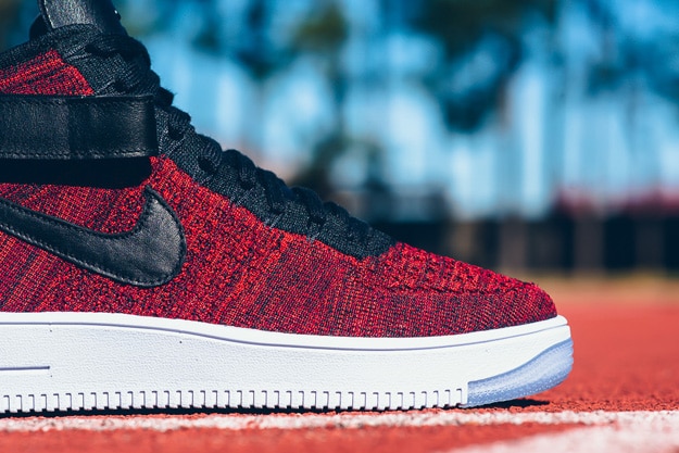 Nike Air Force 1 High Flyknit-University Red-4