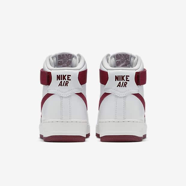 NIKE AIR FORCE 1 HIGH QS–WHITE-TEAM RED-5