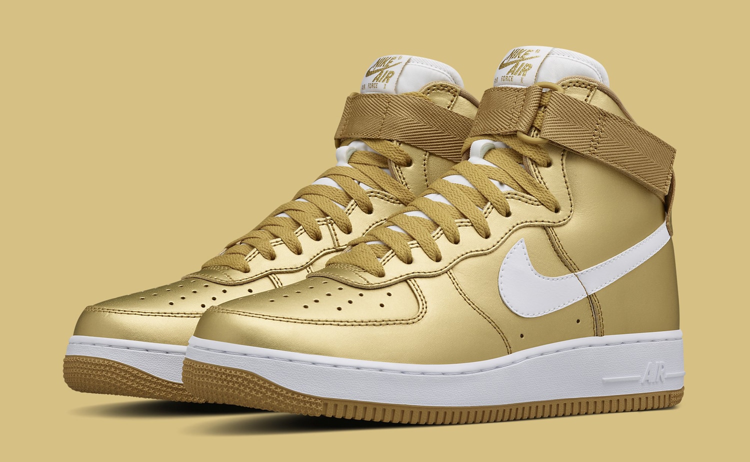 Nike Air Force 1 High-Metallic Gold-3