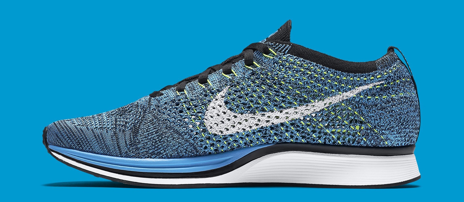 Nike Flyknit Racer-Blue Glow-White-Black-Volt-2