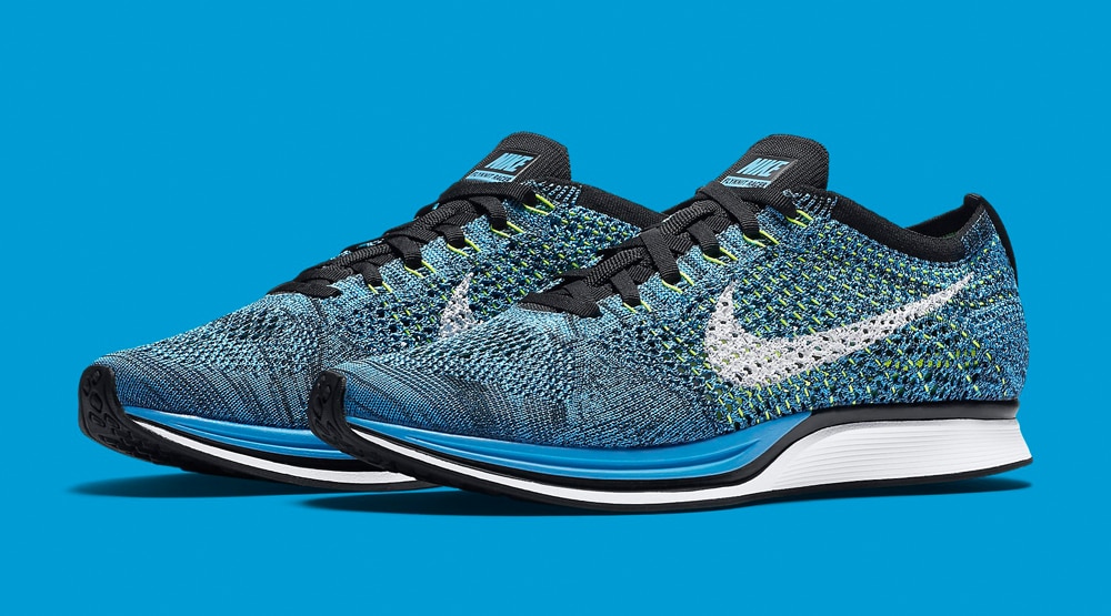 Nike Flyknit Racer-Blue Glow-White-Black-Volt-3