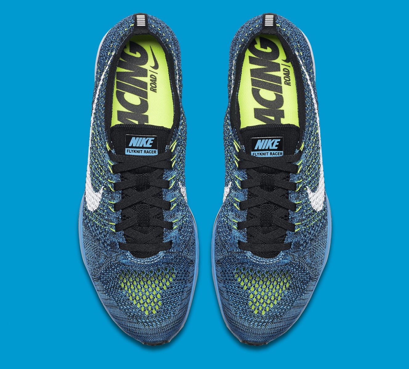 Nike Flyknit Racer-Blue Glow-White-Black-Volt-4