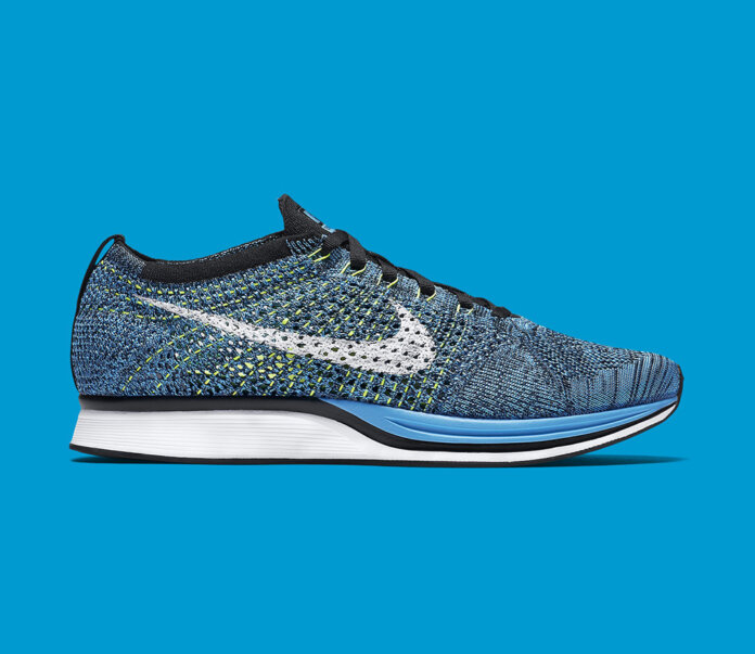 Nike Flyknit Racer-Blue Glow-White-Black-Volt