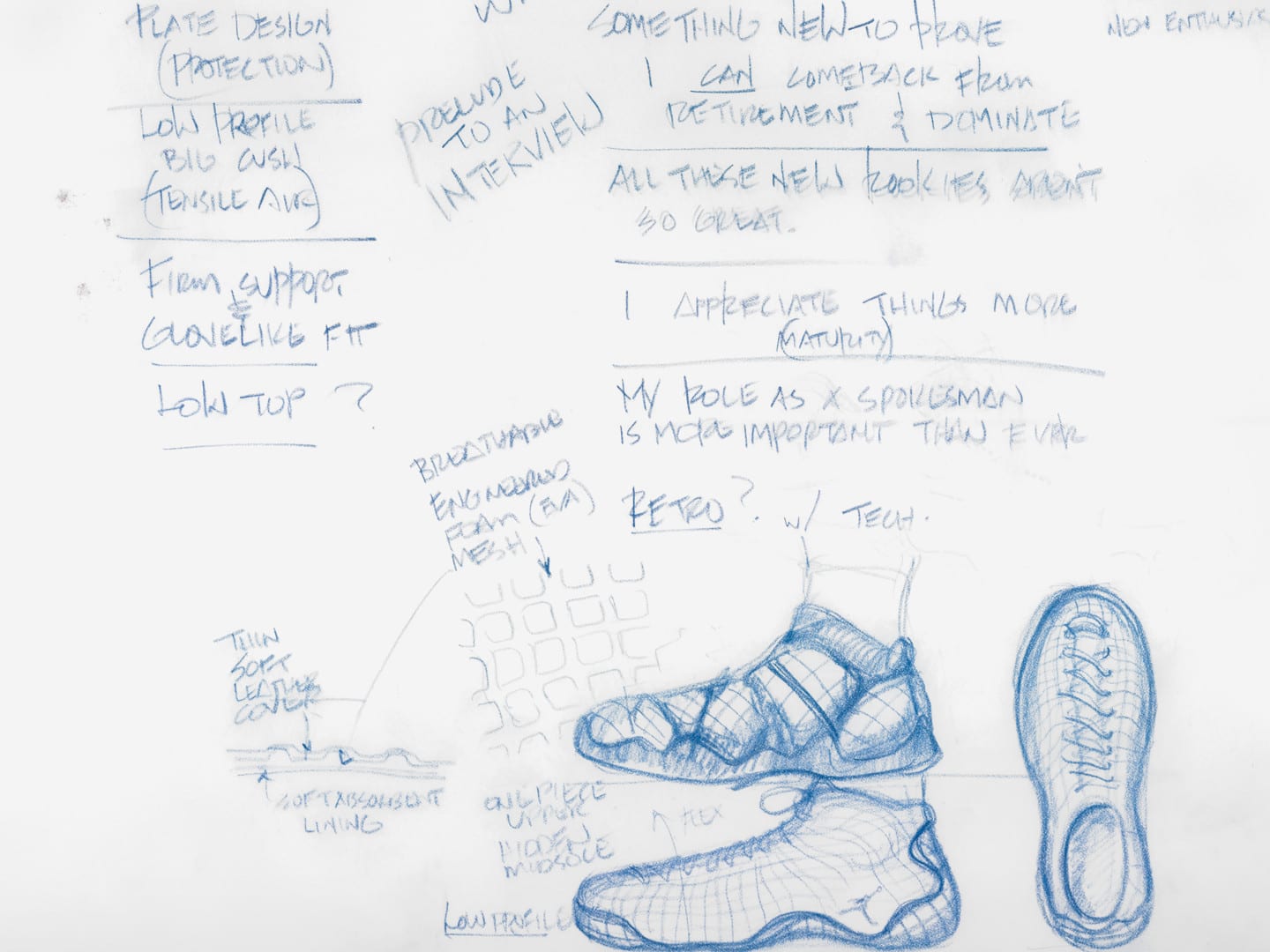 air jordan xii 12 sketch 1