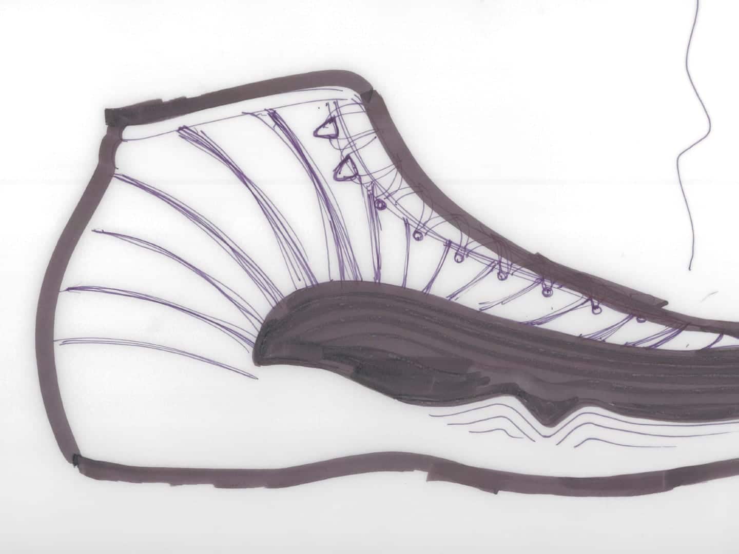 air jordan xii 12 sketch 2