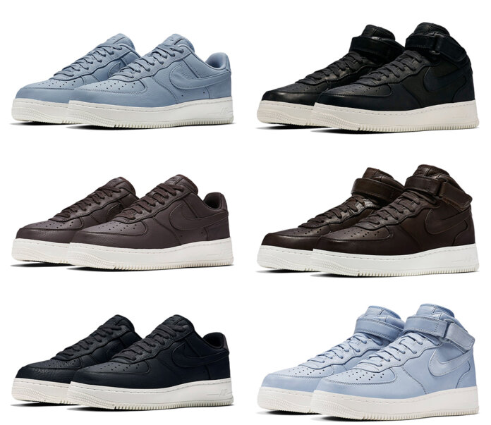 Szesc kolorystyk NikeLab Air Force 1 (Zima 2016)