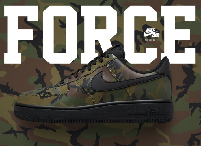 Nike Air Force 1 Low 07 Medium Olive Camo Reflective