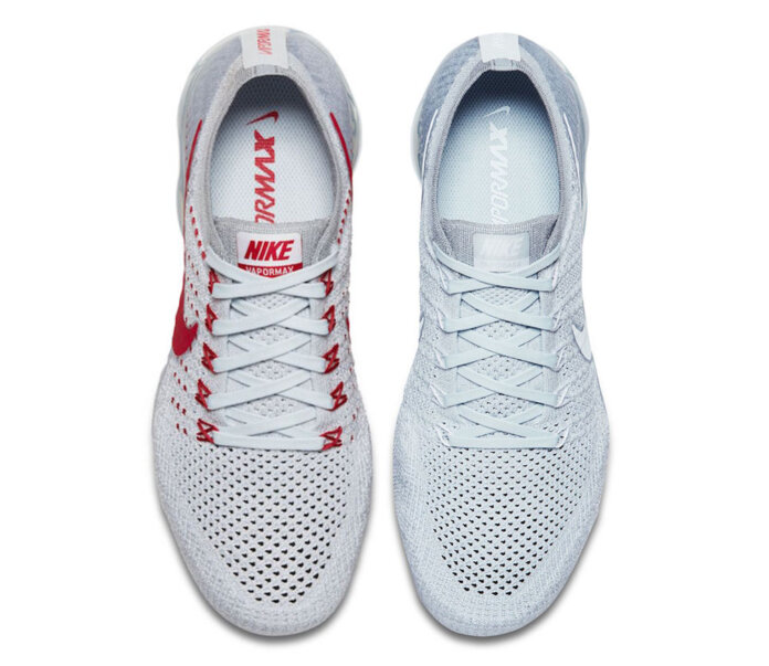 Nike VaporMax Pure Platinum White oraz Pure Platinum University Red