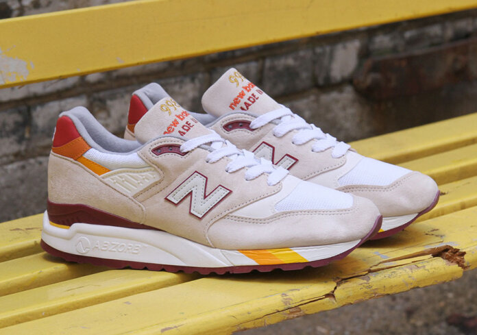 New Balance 998 - White / Chilli - Curry
