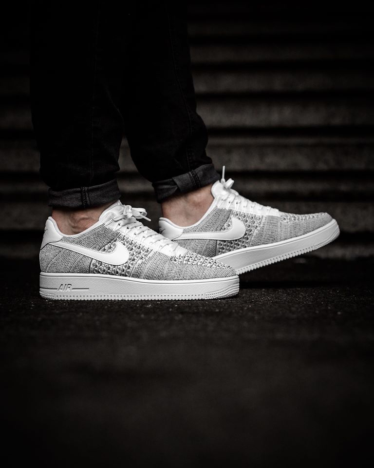 Nike Air Force 1 Ultra Flyknit Low Cool Grey White White 0
