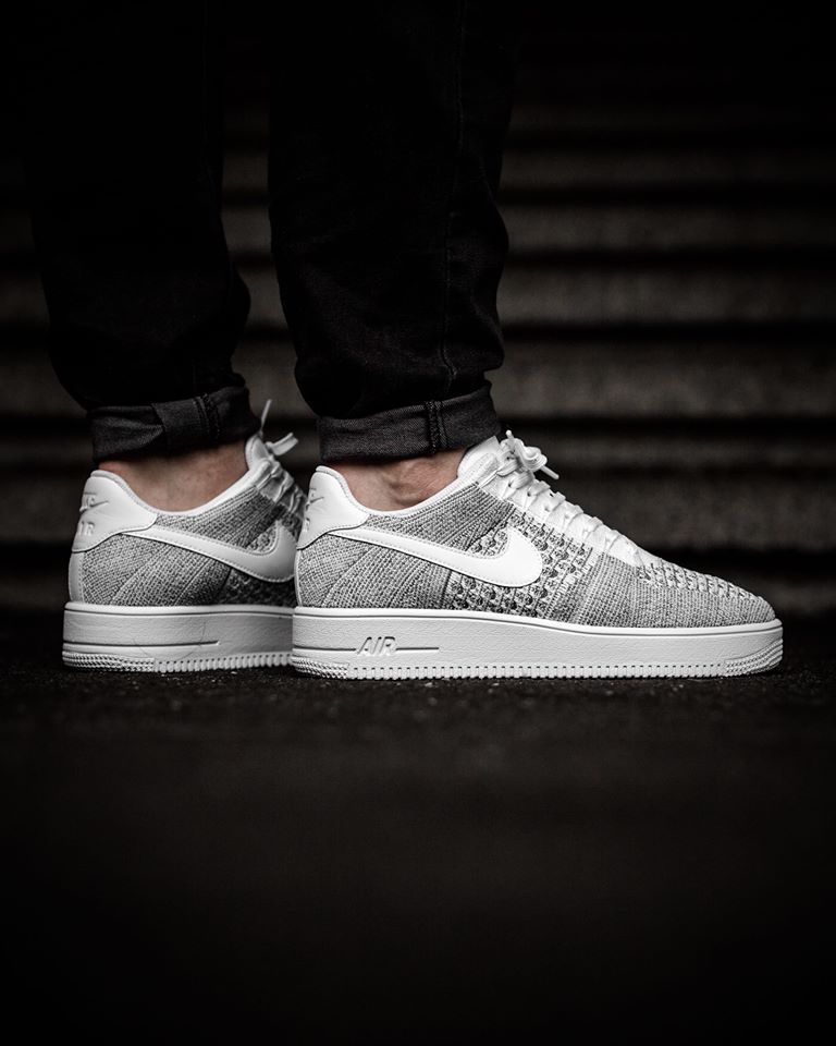Nike Air Force 1 Ultra Flyknit Low Cool Grey White White-1