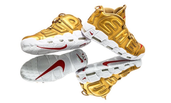Supreme x Nike Air More Uptempo Gold Supreme x Nike Air More Uptempo Gold