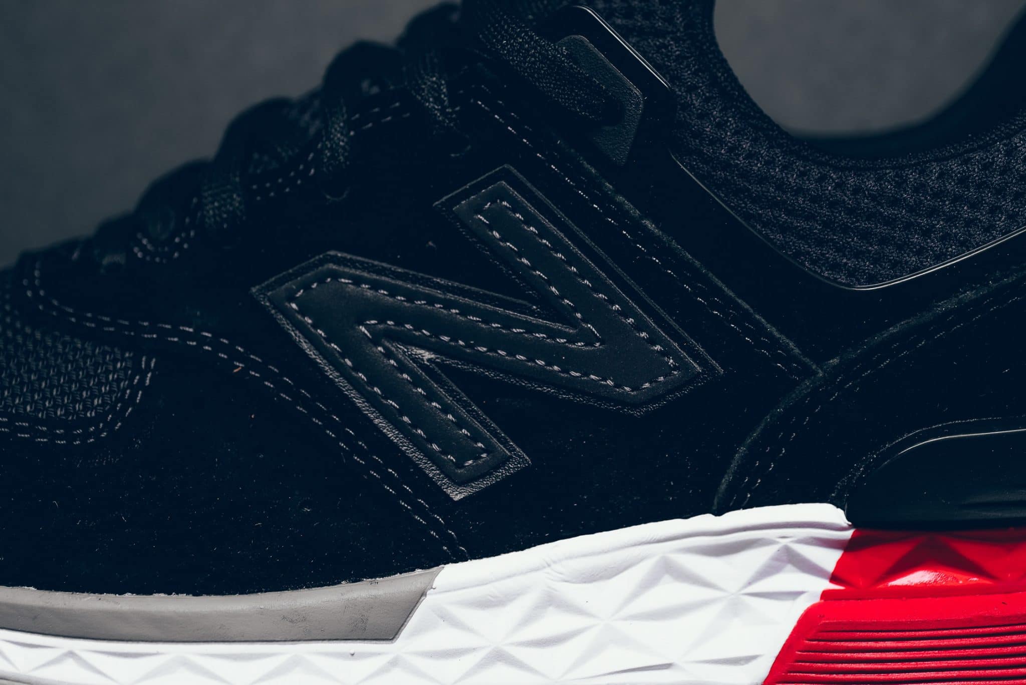 New Balance 574 Black White Red4