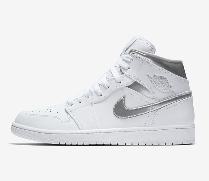 Air Jordan 1 Mid Metallic Silver
