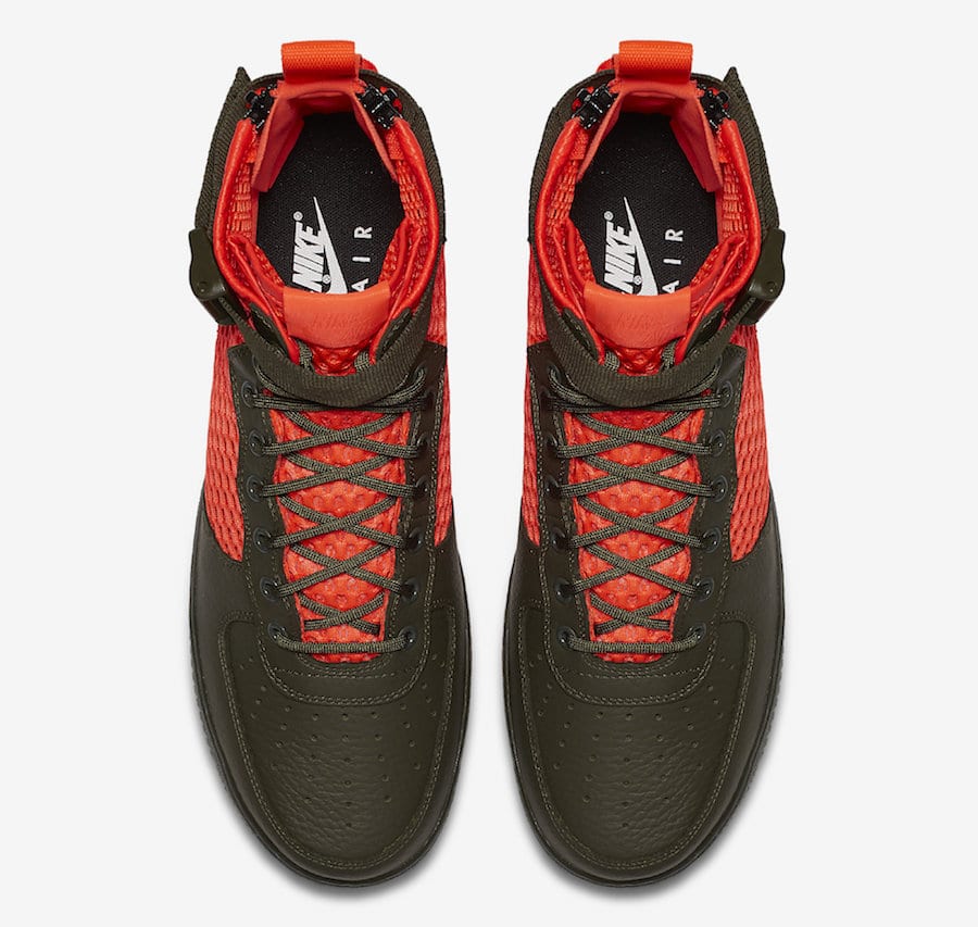 Nike SF-AF1 Mid QS Cargo Khaki Total Crimson-4