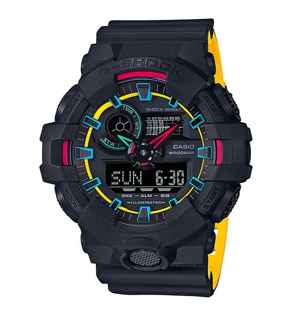 Casio dodaje neonowe akcenty do zegarkow G-Shock GA-700-2