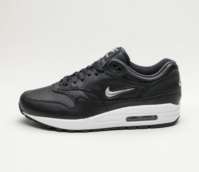 air max 1 jewel black silver