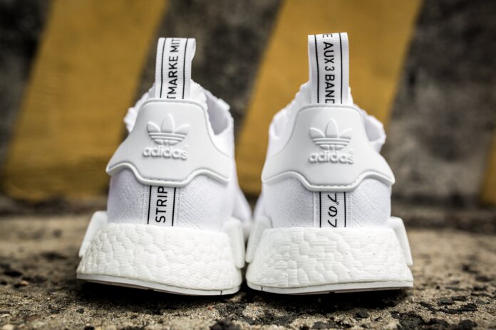 adidas NMD R1 Primeknit - White : White adidas NMD R1 Primeknit - White : White