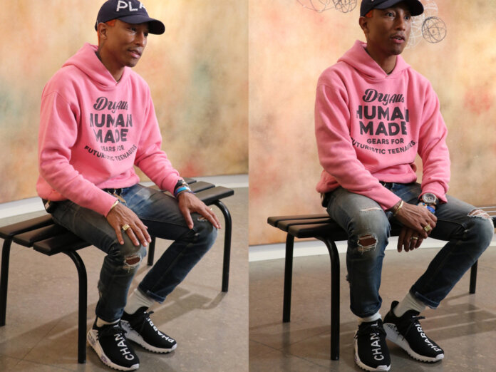 Pharrell Williams w modelu Chanel x adidas Originals HU NMD