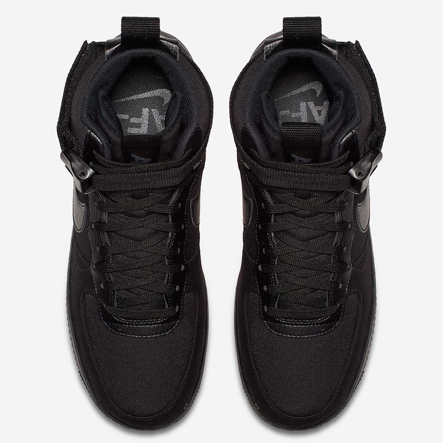 Nike Air Force 1 High Canvas Triple Black AH6768-001 4