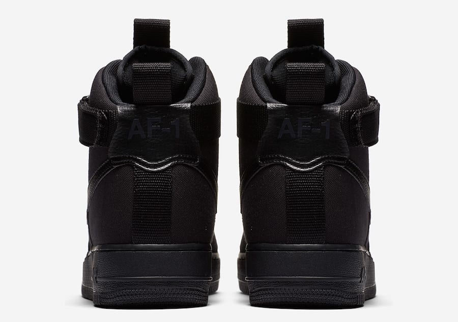 Nike Air Force 1 High Canvas Triple Black AH6768-001 5