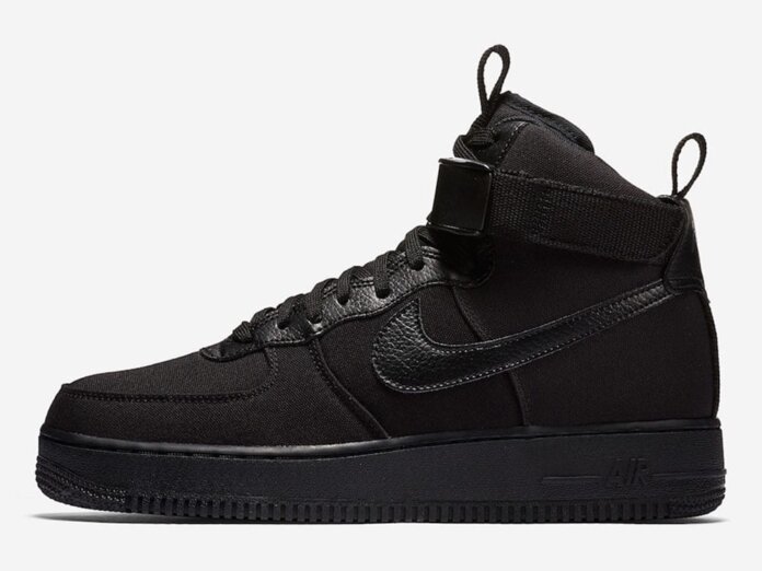 Nike Air Force 1 High Canvas Triple Black AH6768-001