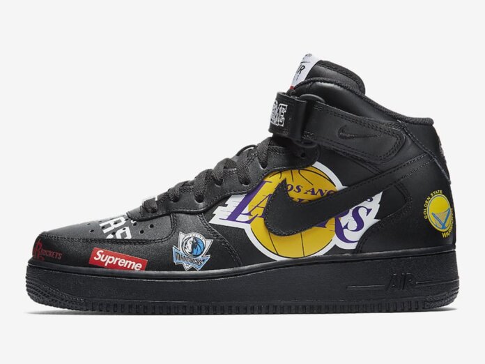 Supreme x Nike Air Force 1 Mid Black AQ8017-001