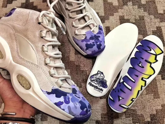 Camron × Reebok Question Mid Purple Camo Camron × Reebok Question Mid Purple Camo