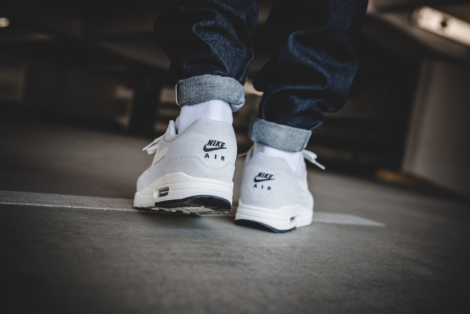 Nike Air Max 1 Mini Swoosh Pure Platinum Sail Black White 875844-006 6