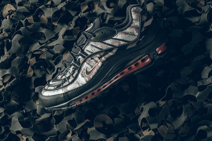 Nike Air Max 98 Desert Camo Cargo Khaki Sunset Tint AQ6156-300 Nike Air Max 98 Desert Camo Cargo Khaki Sunset Tint AQ6156-300