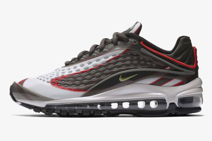 Nike Air Max Deluxe Sequoia Camper Green Team Orange Black AJ7831-300 Nike Air Max Deluxe Sequoia Camper Green Team Orange Black AJ7831-300