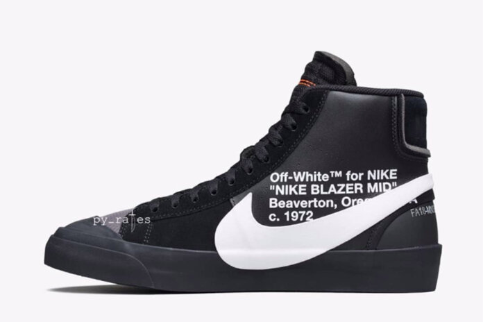Off-White x Nike Blazer Mid Grim Reaper Black Cone Black White AA3832-001 Off-White x Nike Blazer Mid Grim Reaper Black Cone Black White AA3832-001