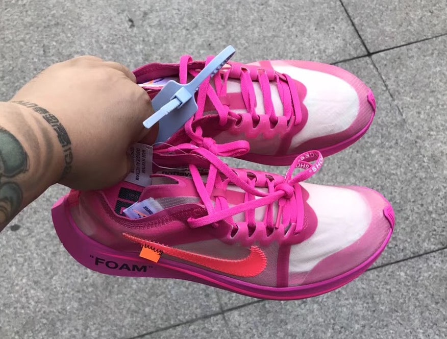 Off-White x Nike Zoom Fly SP Tulip Pink Racer Pink AJ4588-600 6