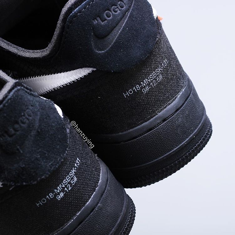 off-white x nike air force 1 low black AO4606-001 8