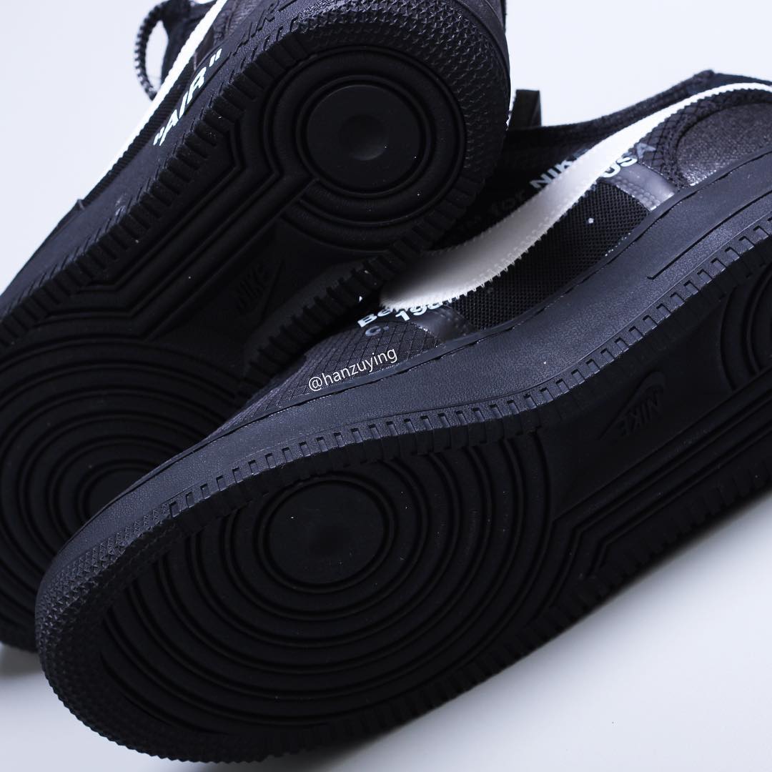 off-white x nike air force 1 low black AO4606-001 9