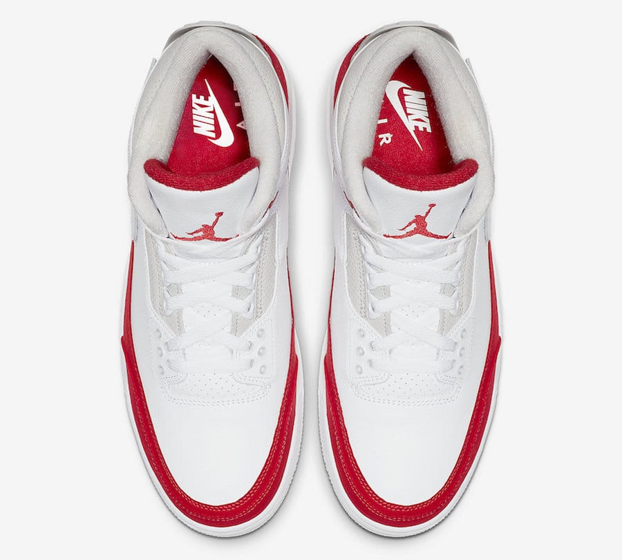 Air Jordan 3 Tinker White University Red CJ0939-100 4